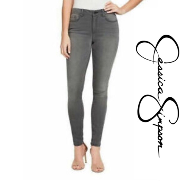 Jessica Simpson Denim - Jessica Simpson Gray High Rise Skinny Jeans 27